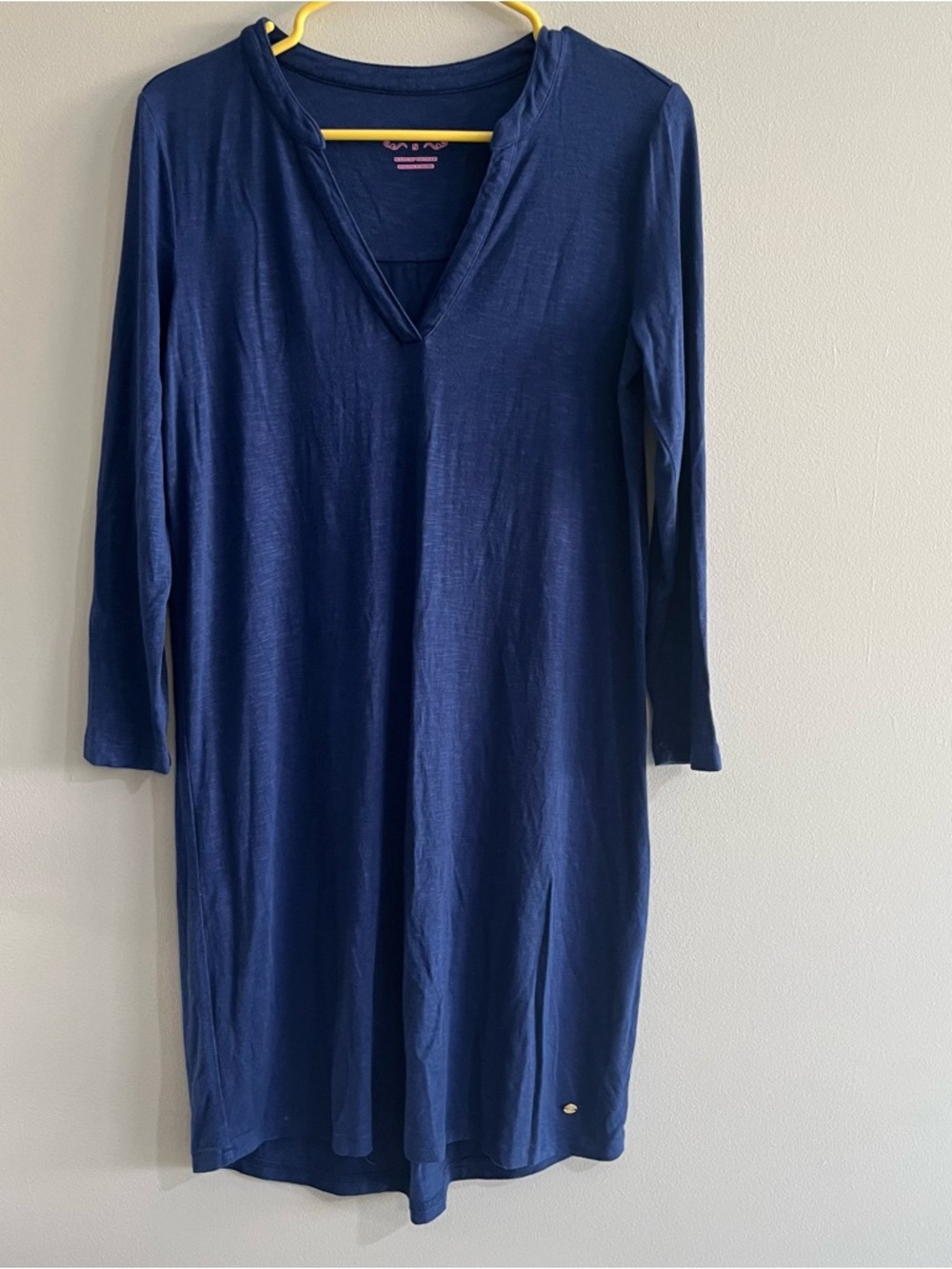 Southern Tide Blue V-Neck 3/4 Sleeve Lightweight Women's Summer Mini Dress Tunic